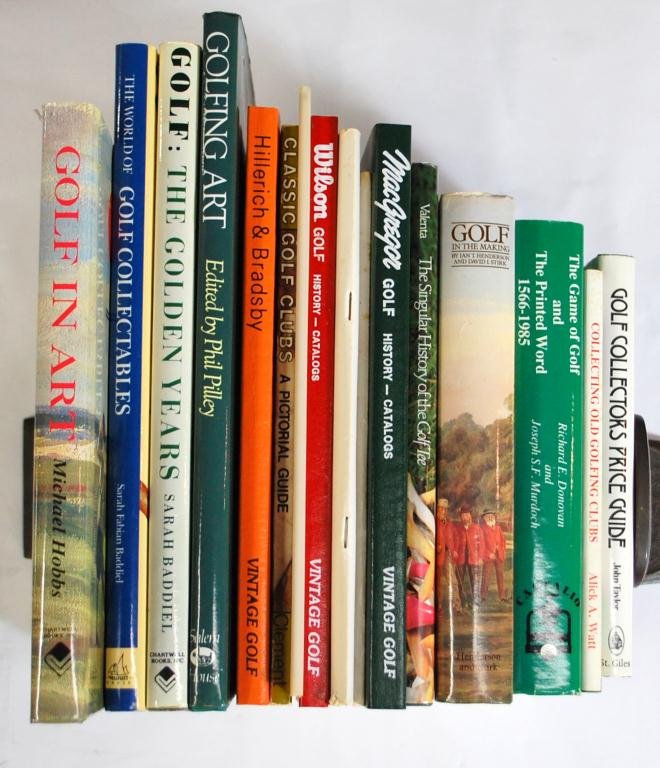16 Golf Books- Golf Collecting: Books which discuss collecting clubs, golf balls, tees.