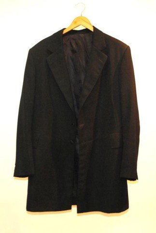 Johnny Cash Personal Coat- Autographed: Black blazer owned by Johnny Cash. Signed with marker in jacket interior "Best to You, Johnny Cash". Received from Johnny Cash's daughter Kathy Cash by current owner.