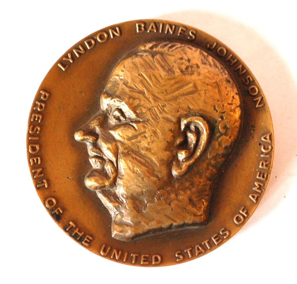 Original L.B.J. Presidential Medal Prototype- Lipchitz: A rare piece of Presidential History and Original Sculpture this Prototype Bronze Presidential Scholar Medal was created for President Lyndon Baines Johnson by famed sculptor, Jacques Lipchitz. (1891-