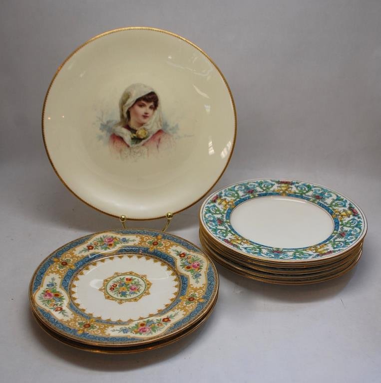 Mintons Portrait Plate and Mintons Tiffany Plates