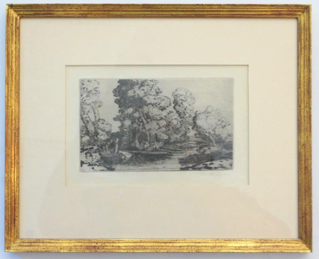 Signed Alphonse Legros Engraving: Alphonse Legros (French, 1837-1911)