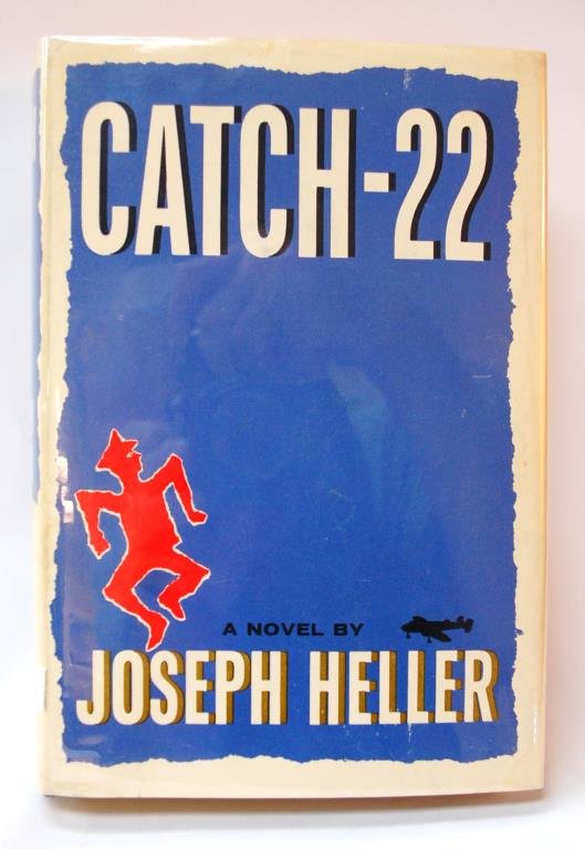 "Catch 22" First Edition w/ Heller Signature: 1961 Simon & Schuster. Signed tipped in page by author Joseph Heller. With dust jacket. Slip Case. With C.O.A. with more detailed description.