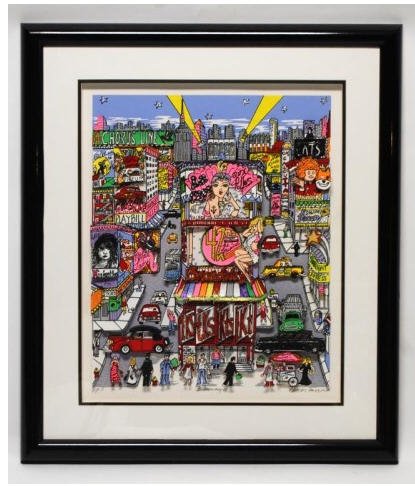Charles Fazzino 3D Collage "1993 Broadway II": Charles Fazzino 3D Collage "1993 Broadway II" 3-D Hand Painted Collage, PP5, depicting NY's Broadway. 28 " x 32" Charles Fazzino is an American pop artist. An innovator in the 3D pop art style. Today,