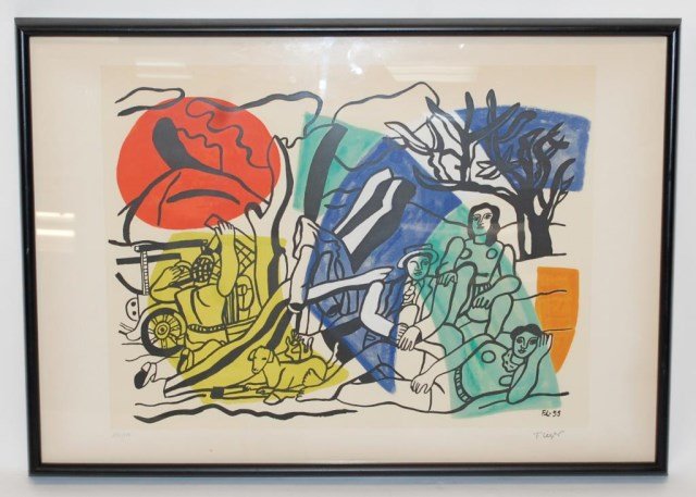 Fernand Leger Signed & Numbered Limited Edition: Fernand Leger Signed & Numbered Limited Edition 36" x 25"