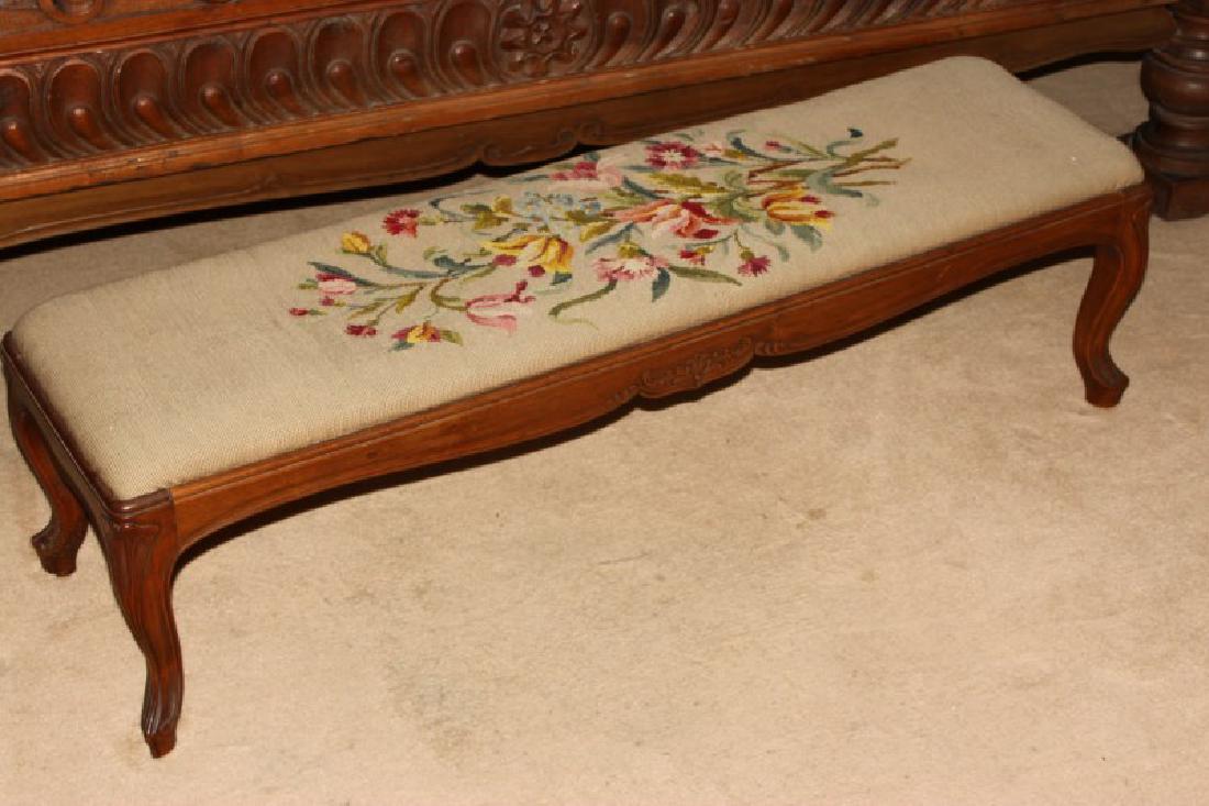 French Louis XV style Walnut Heath Stool, (1 of 3)