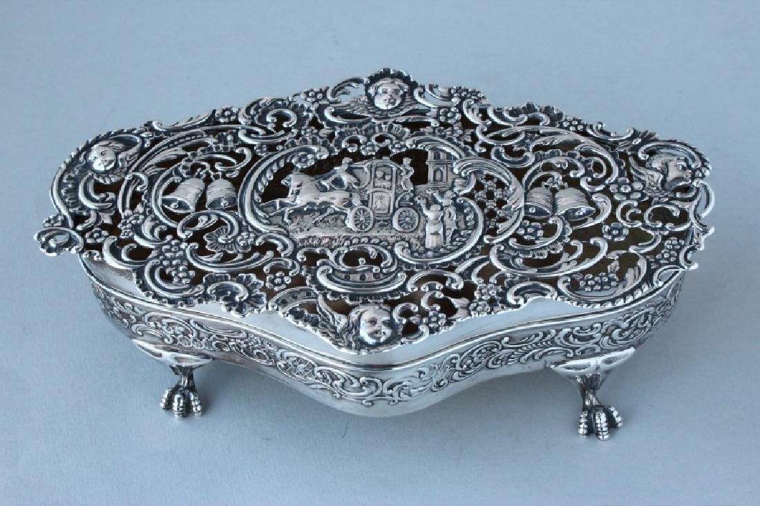 Edwardian Sterling Silver Wedding Box, (1 of 4)