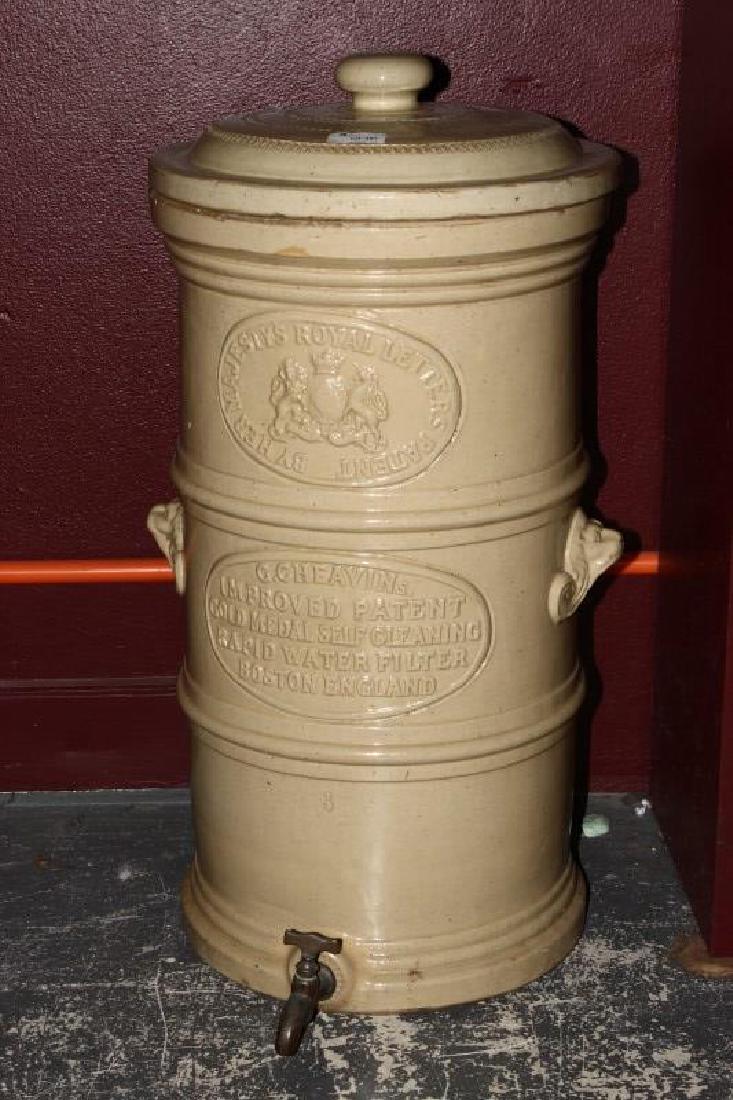 Victorian Stoneware Water Filter by G.Cheavins,