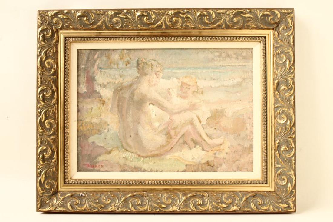 Arthur Murch (1902-1989) Original Oil Painting: "Mother & Child" oil on canvas on board 35 x 24cm signed lower left