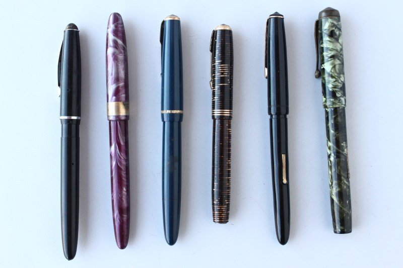 Group of Six Fountain Pens, (1 of 1)