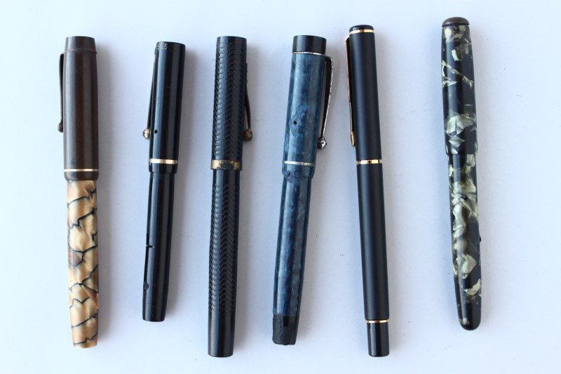 Group of Six Fountain Pens, (1 of 1)