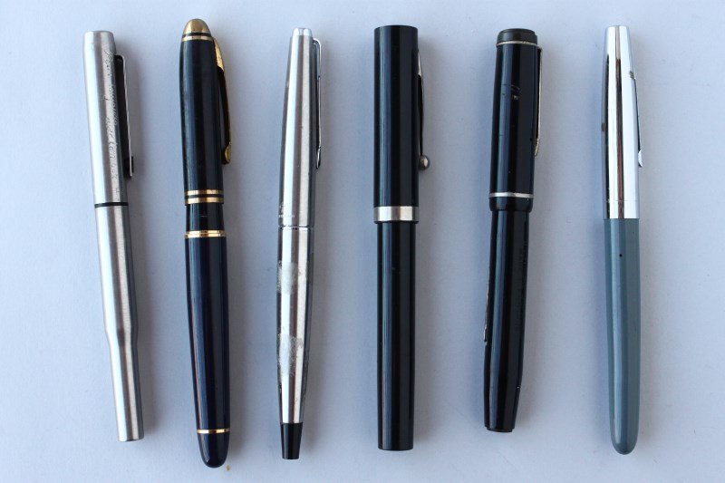 Group of Six Fountain Pens, (1 of 1)