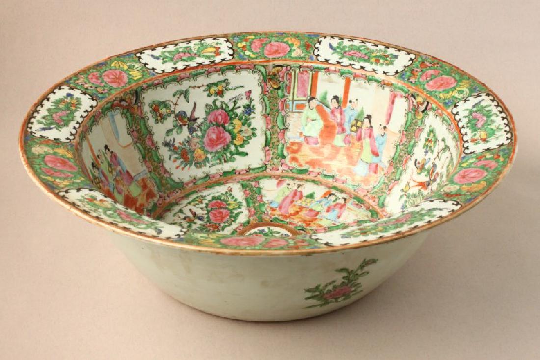 Large Cantonese 19th Century Famille Vert Basin, (1 of 6)