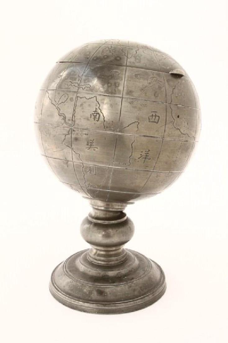 Unusual Chinese Pewter Tea Caddy, (1 of 5)