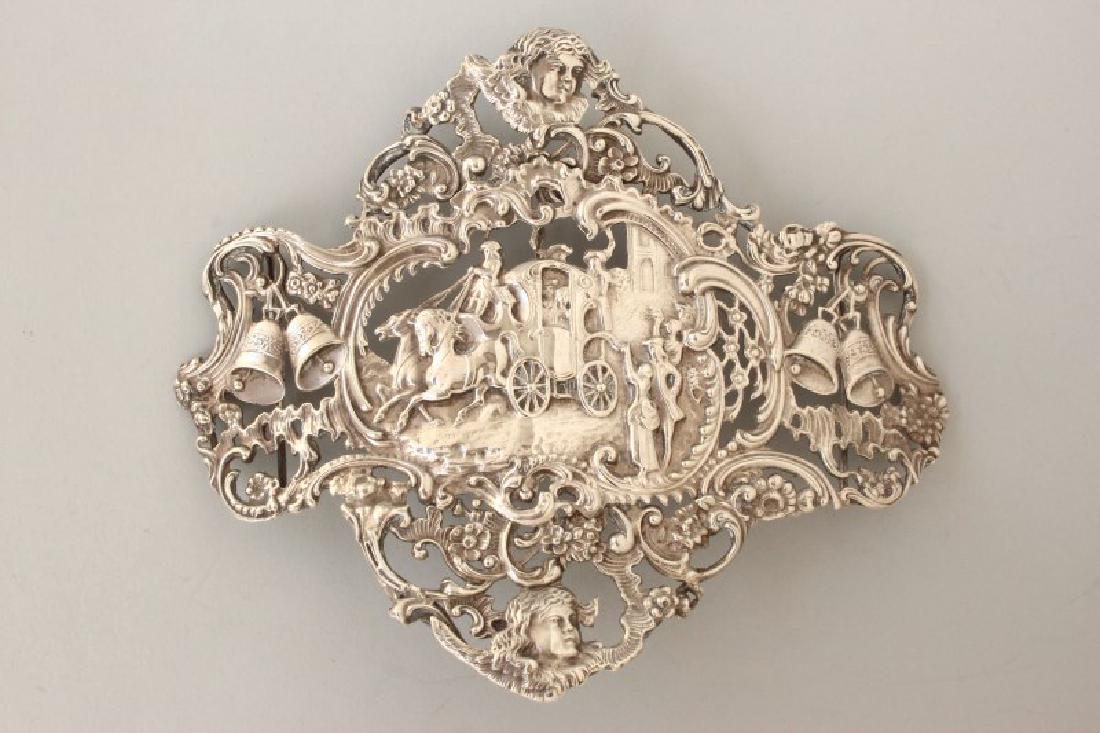 Edwardian Sterling Silver Pierced Buckle, (1 of 3)