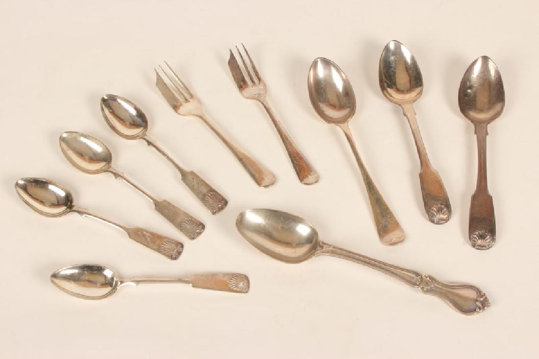 Group of Assorted Silver Teaspoons, (1 of 2)