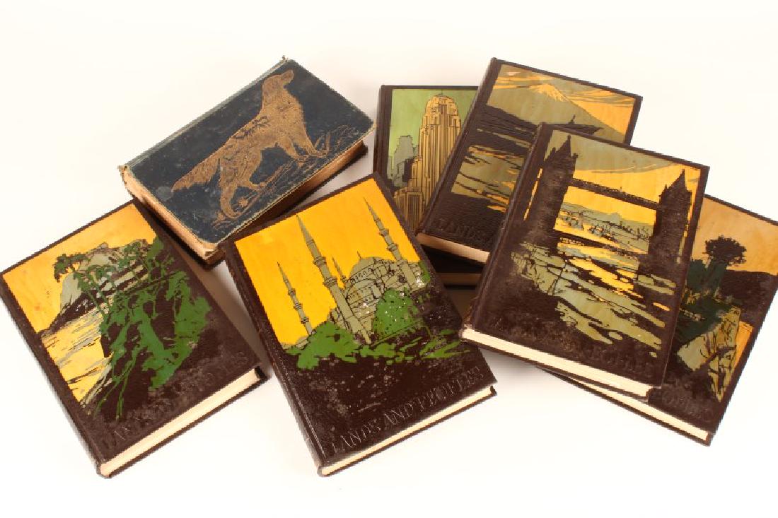 Set of Six Leather Bound Books, (1 of 3)