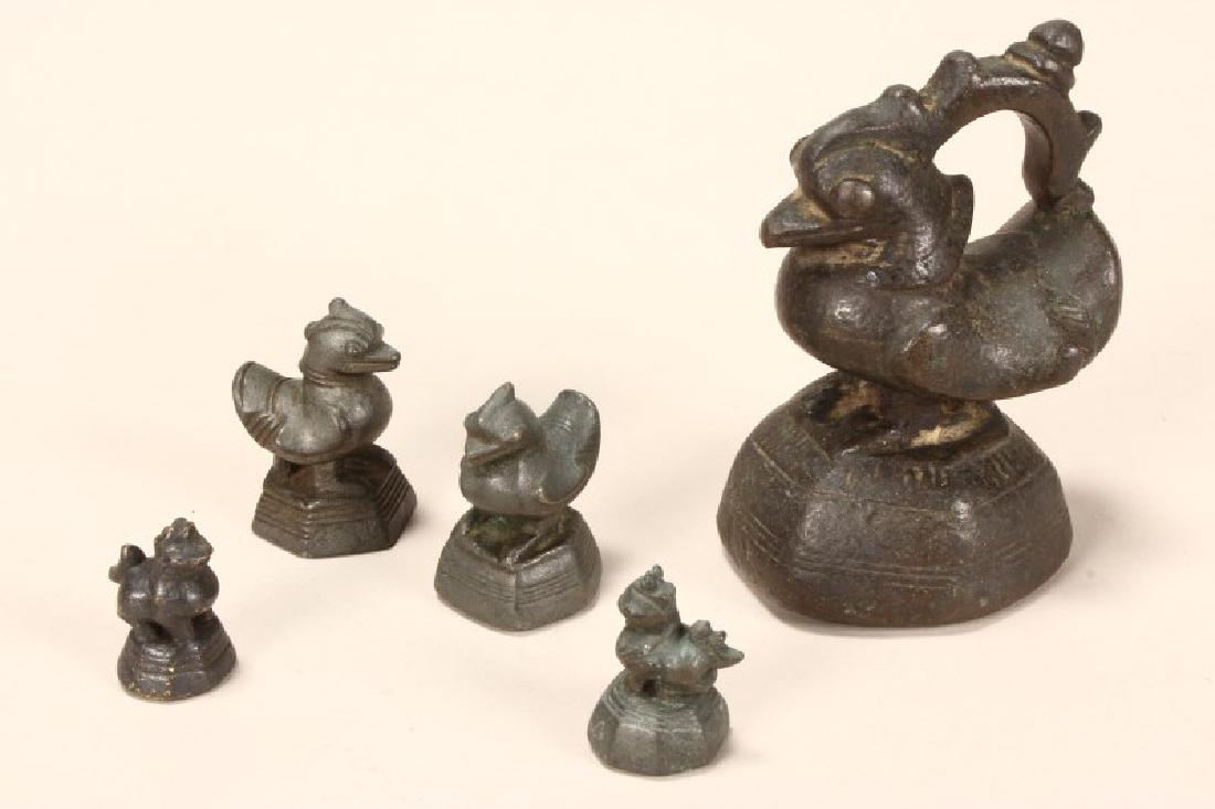 Five Bronze Opium Weights (1 of 1)