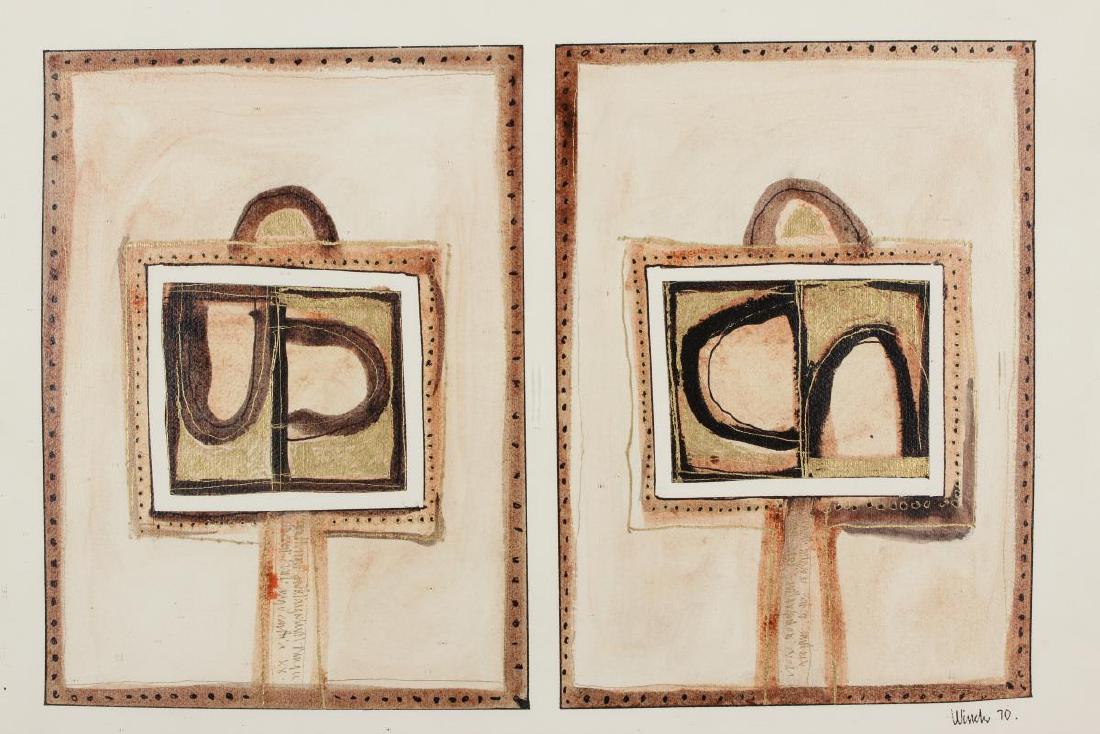 John Winch,: Abstract Mixed Media Signed lower right 56cm x 78cm