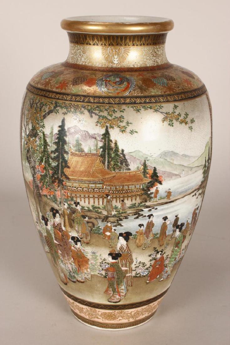 Wonderful Satsuma Meiji Period Ovoid Vase, c.1900 (1 of 6)