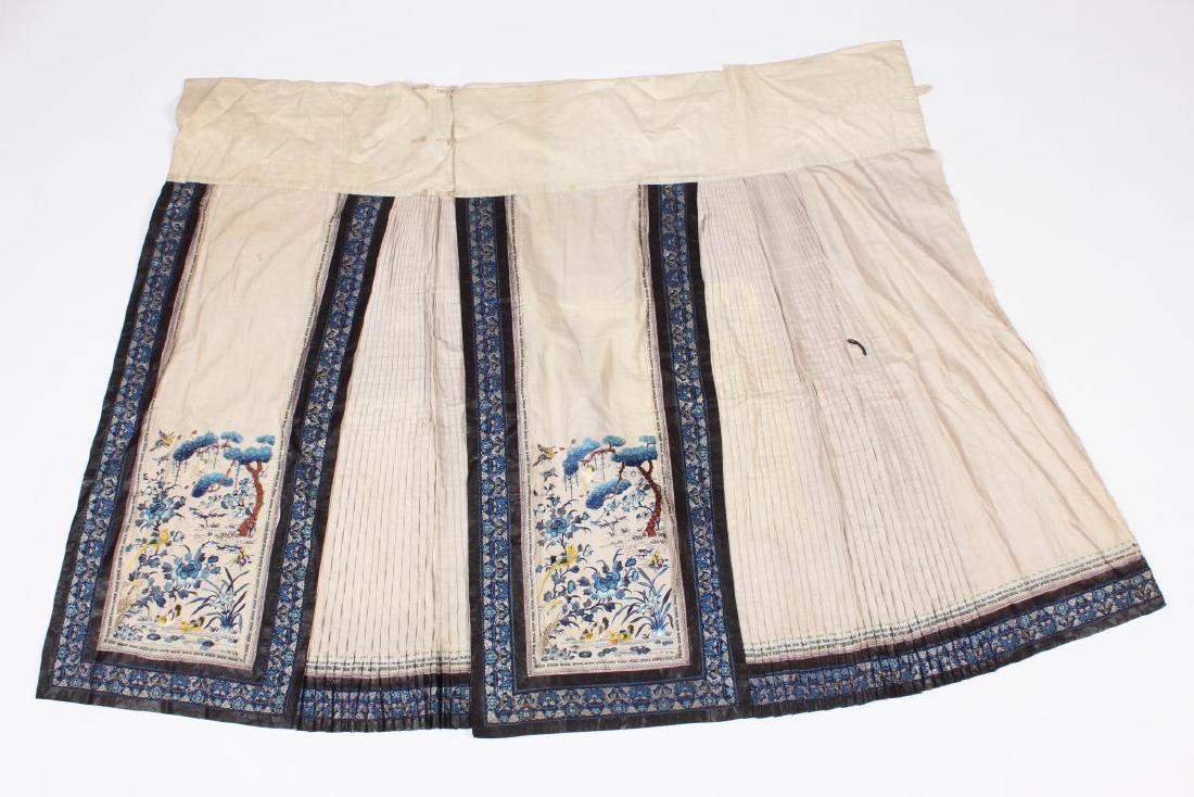 Chinese Silk and Embroidered Skirt, (1 of 8)