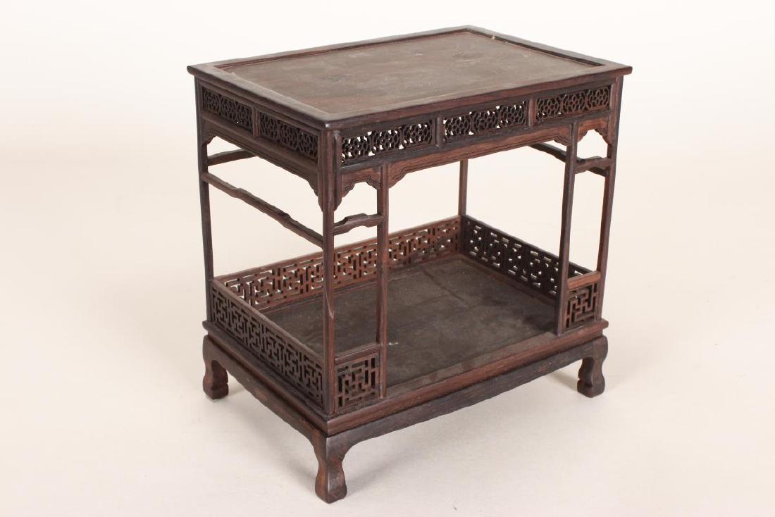 Finely Carved Chinese Model of an Opium Bed, (1 of 1)