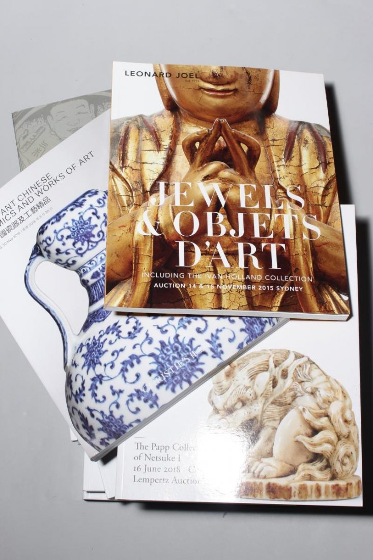 Quantity of Auction Catalogues on Chinese Antiques,: including Sotheby's, Nagel and Leonard Joel