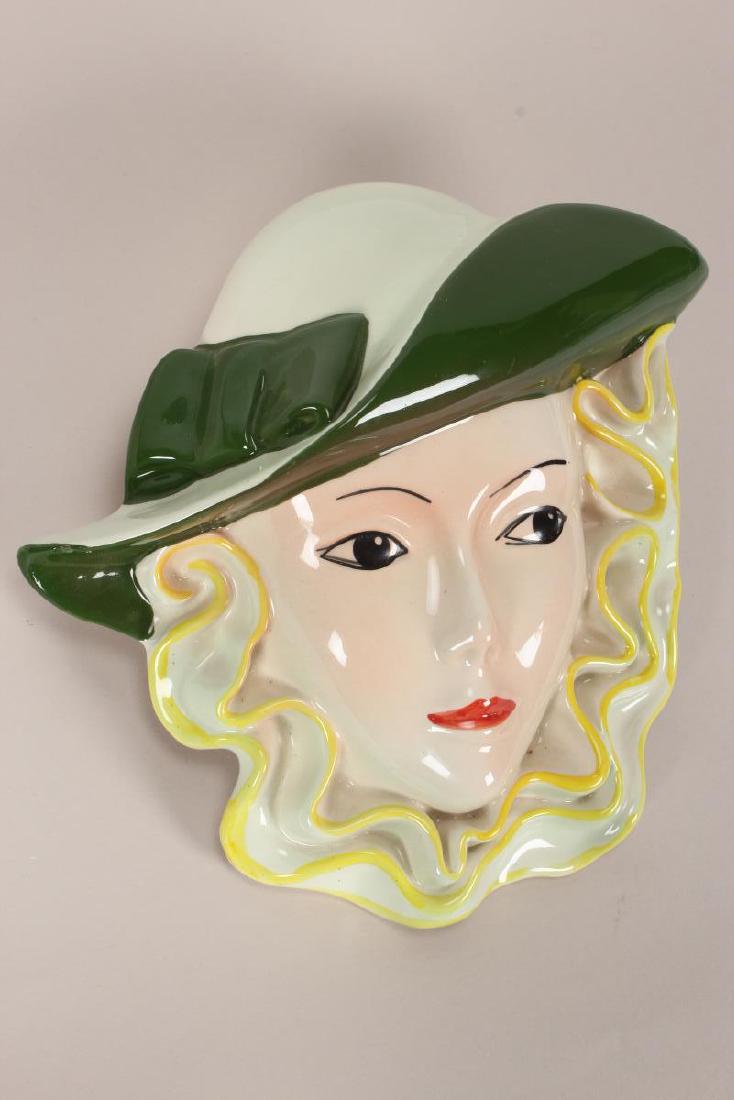 Crown Devon Art Deco Wall Mask, (1 of 3)