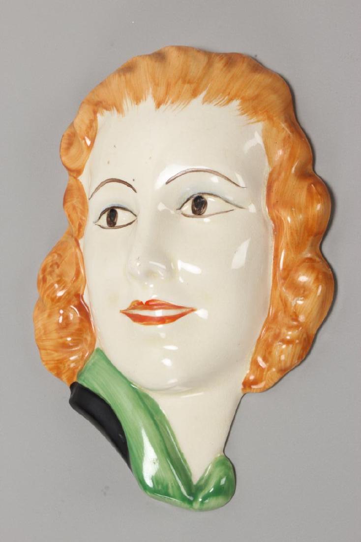 Lancaster and Hanley Pottery Wall Mask, (1 of 2)