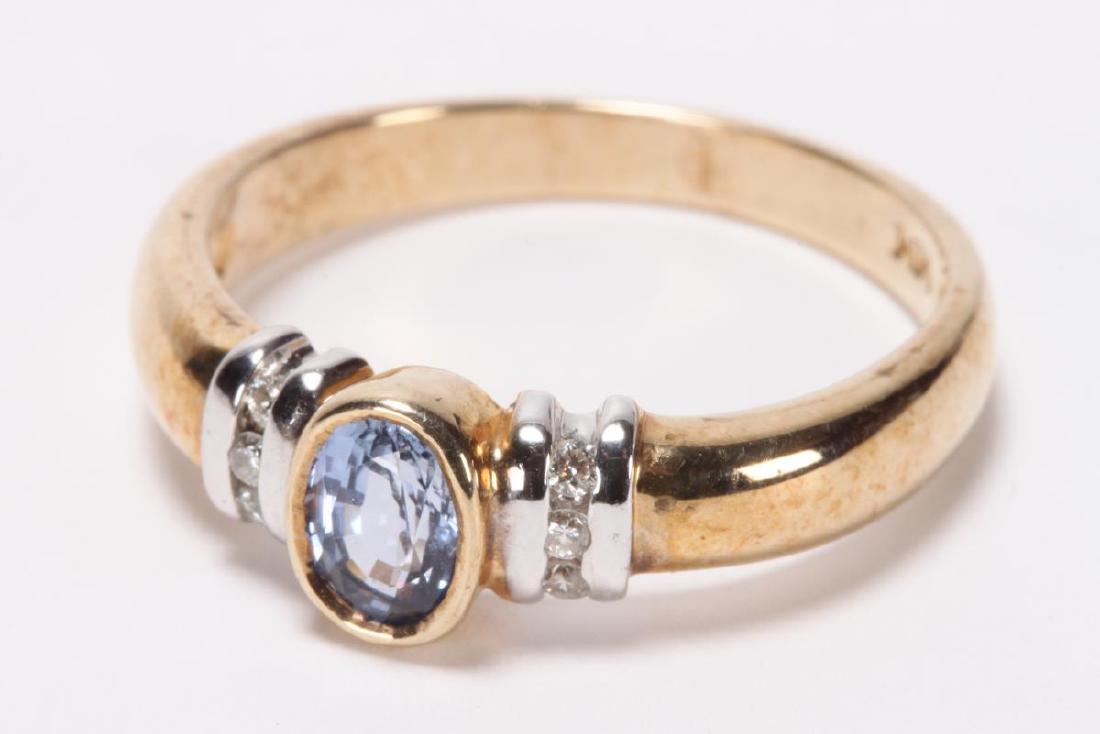 Ladies 9ct Gold and Sapphire Dress Ring, (1 of 3)