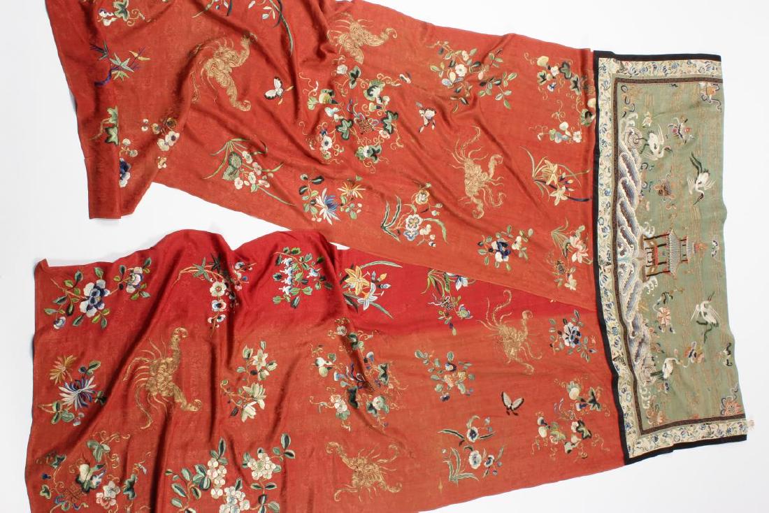 Stunning Chinese Silk, Cotton and Gold Thread (1 of 9)