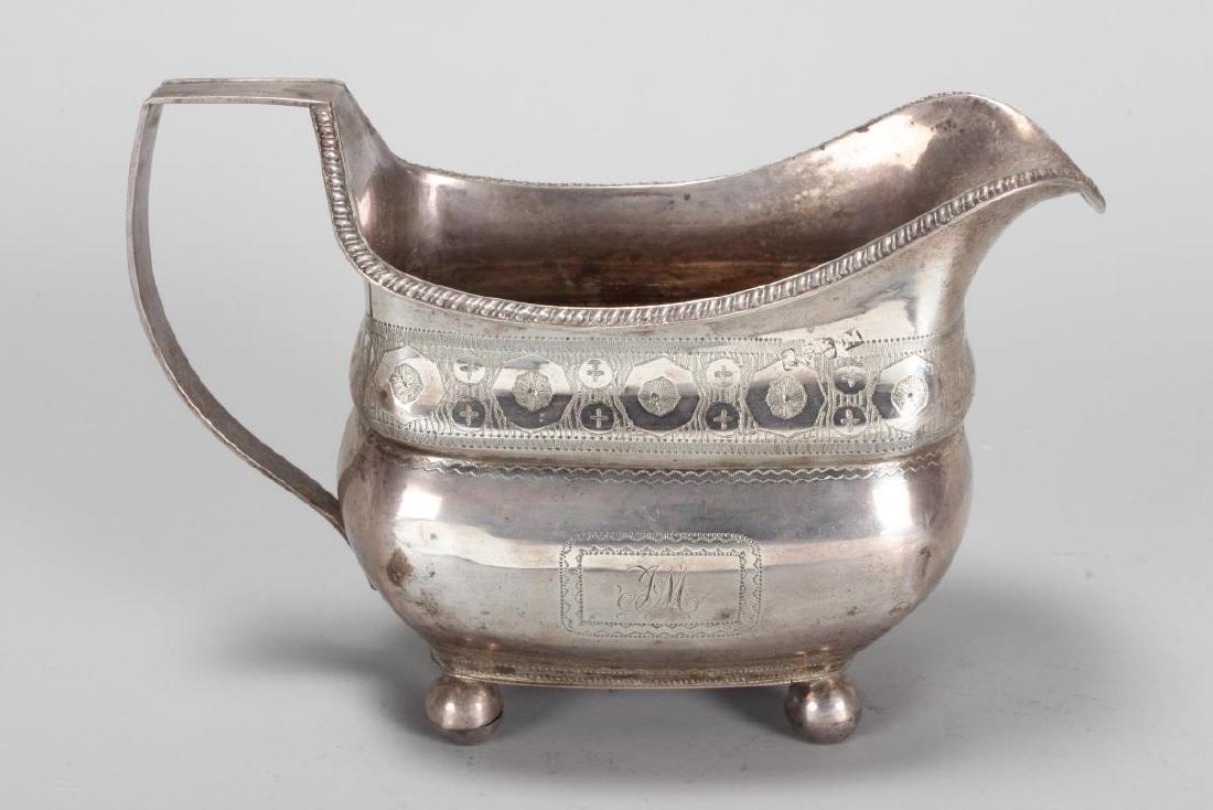 George V Irish Sterling Silver Footed Creamer, (1 of 4)