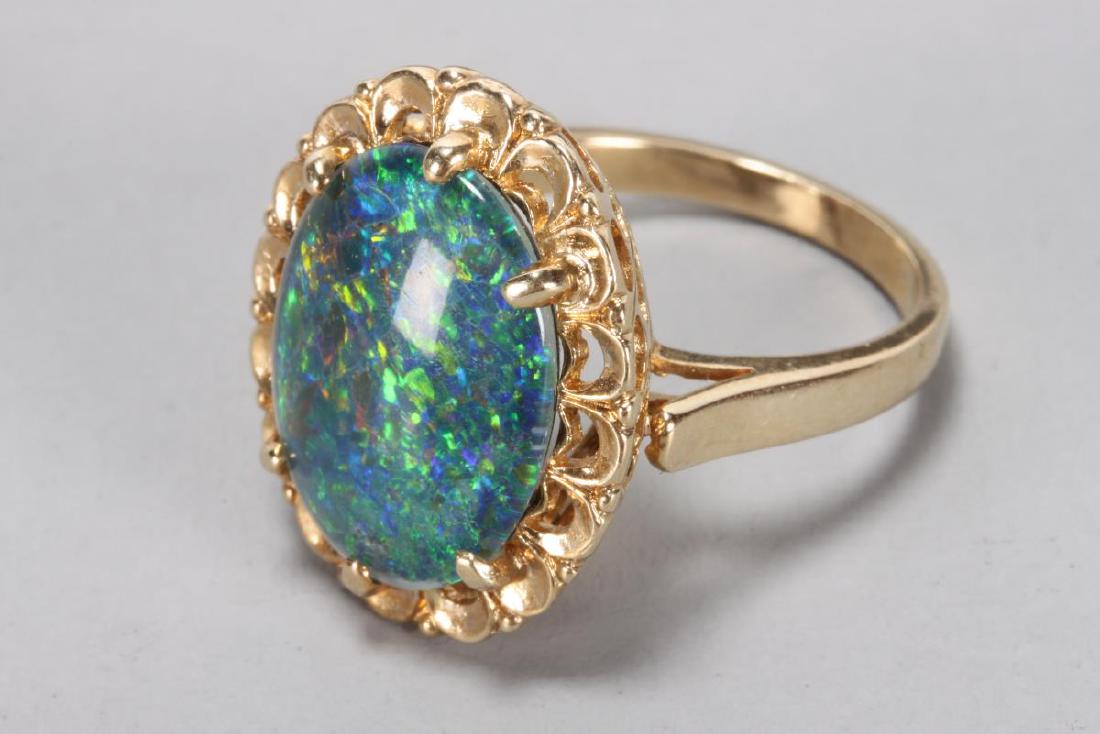 Ladies 9ct Gold and Opal Doublet Dress Ring, (1 of 2)