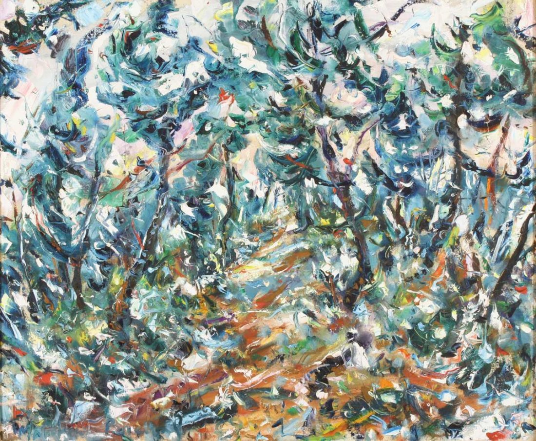 Matthew Perceval (born 1945),: Untitled - Abstract Landscape oil on canvas signed and dated lower left 63cm x 75cm