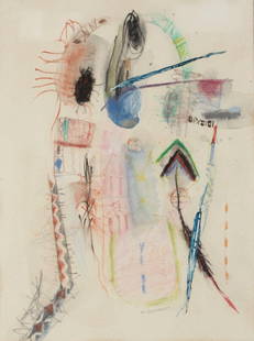 Ann Thomson (born 1933),: Untitled 1984 mixed media on paper signed and dated lower right 31cm x 23cm