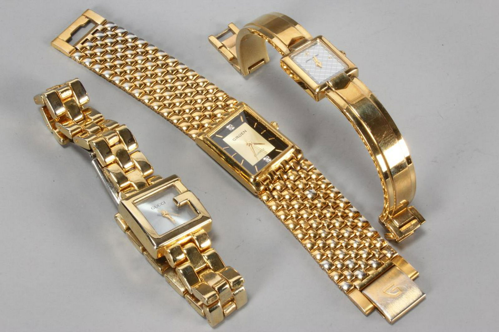 Three Ladies Wristwatches,: including Gruen, Gucci and Pierre Cardin (3)