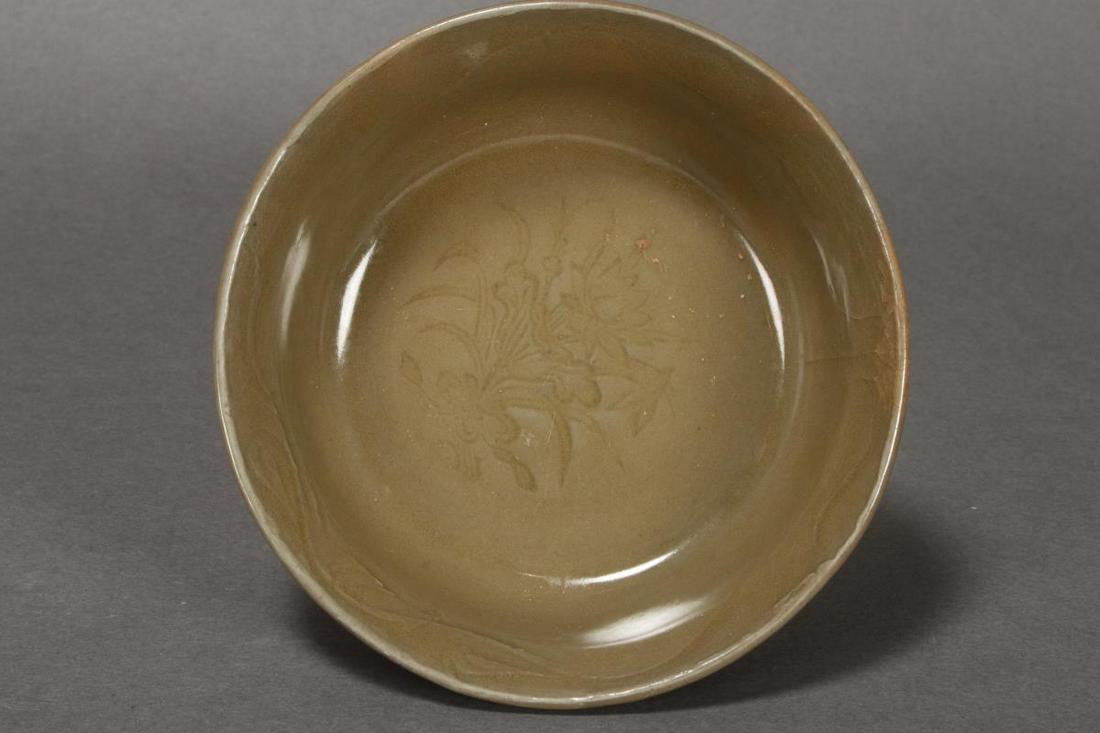Chinese Ming Dynasty Celadon Dish, (1 of 3)