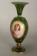Large Bohemian Glass Portrait Vase,
