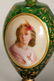 Large Bohemian Glass Portrait Vase, - 2