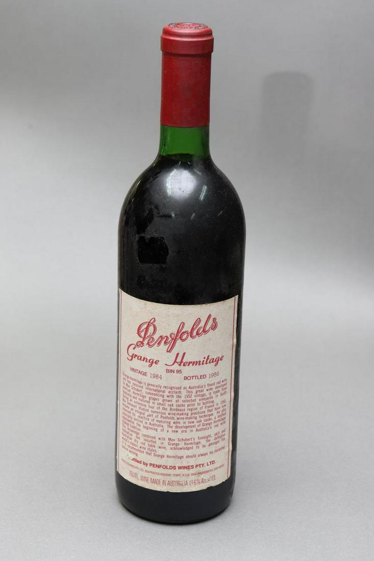 Bottle of Penfolds Grange Hermitage, Vintage 1984: 750ml, (1 Bottle)