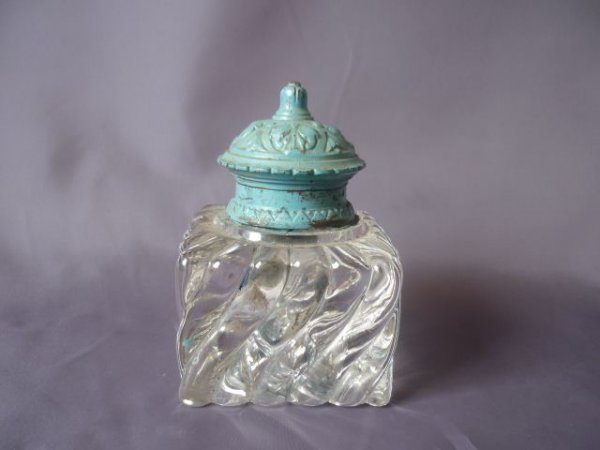 William IV Glass Inkwell,