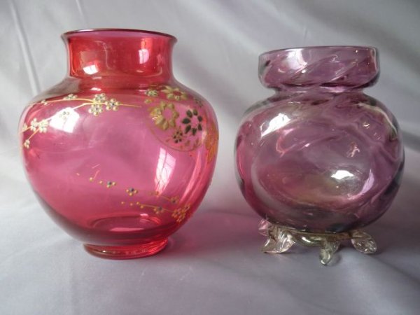 Victorian Purple Glass Vase,