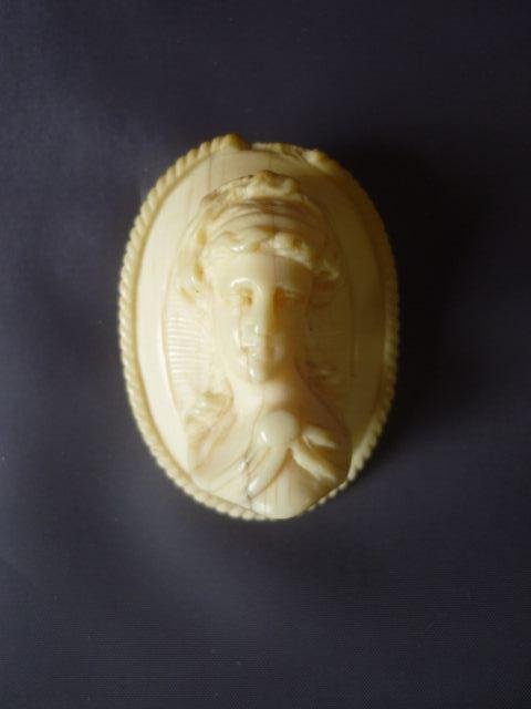 Edwardian Carved Ivorine Cameo,