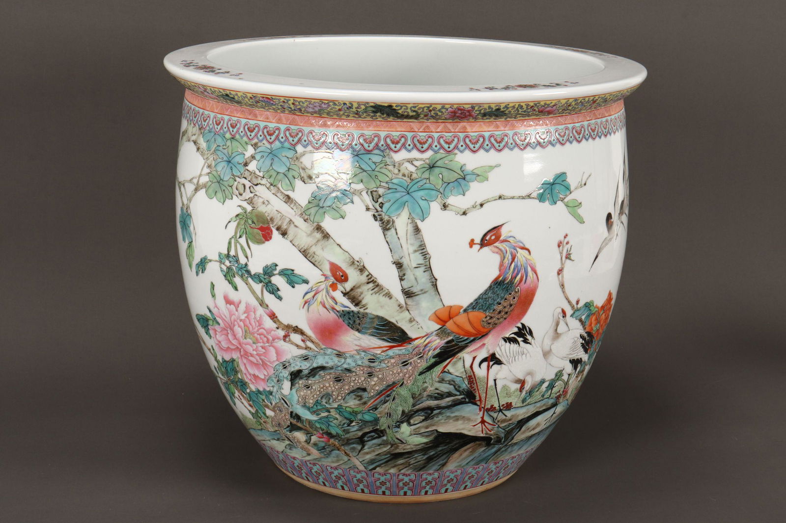 Large Chinese Porcelain Jardiniere, (1 of 8)