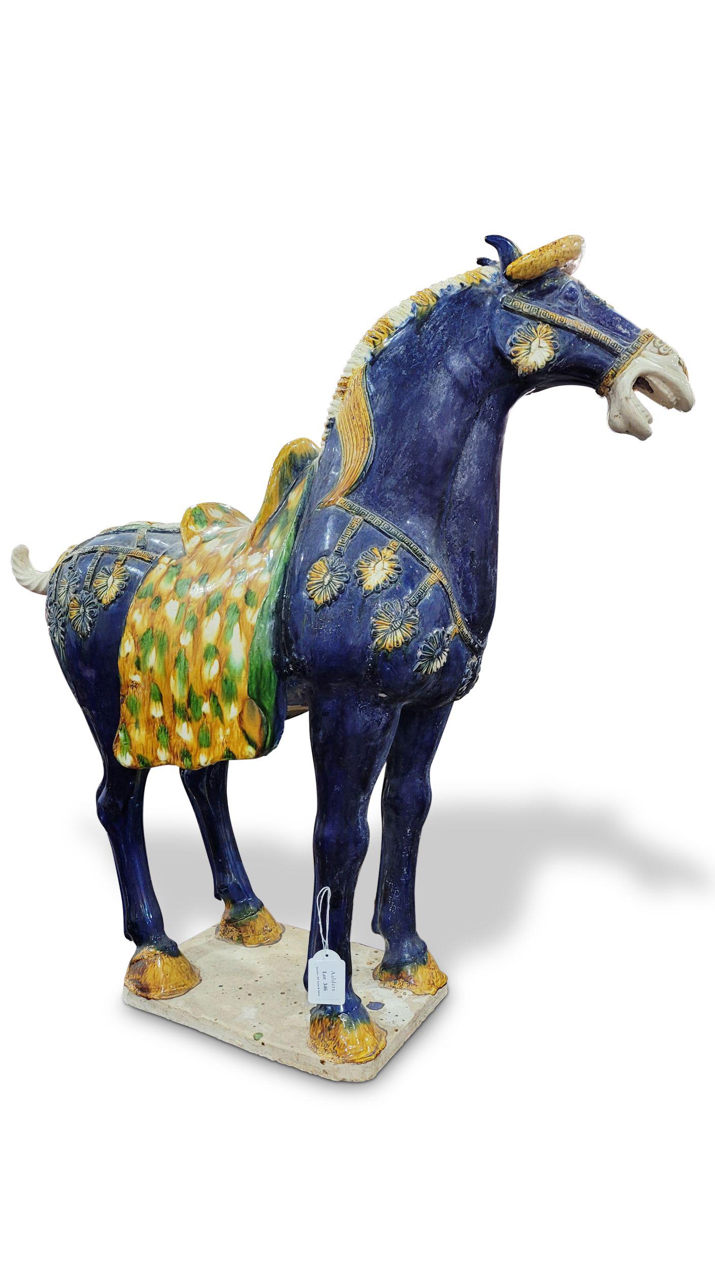 Large Chinese Sancai Glazed Horse, (1 of 1)