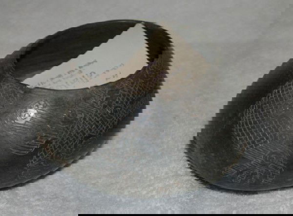 Pre Columbian Globular Earthenware Bowl,: with incised decoration Diameter 16cm