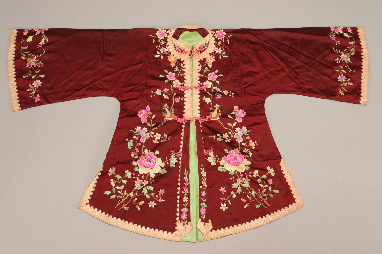 Chinese Ladies Embroidered Satin Jacket, (1 of 12)