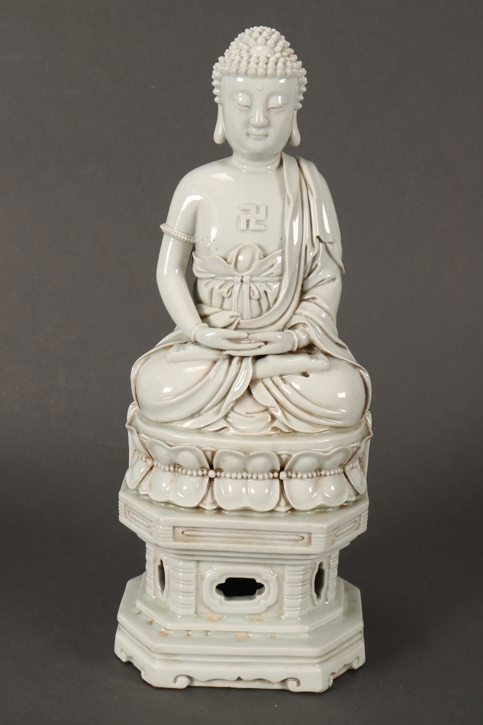 Chinese Blanc De Chine Seated Buddha, (1 of 9)