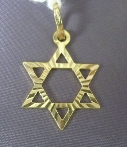 9ct Gold Star of David Pendant,