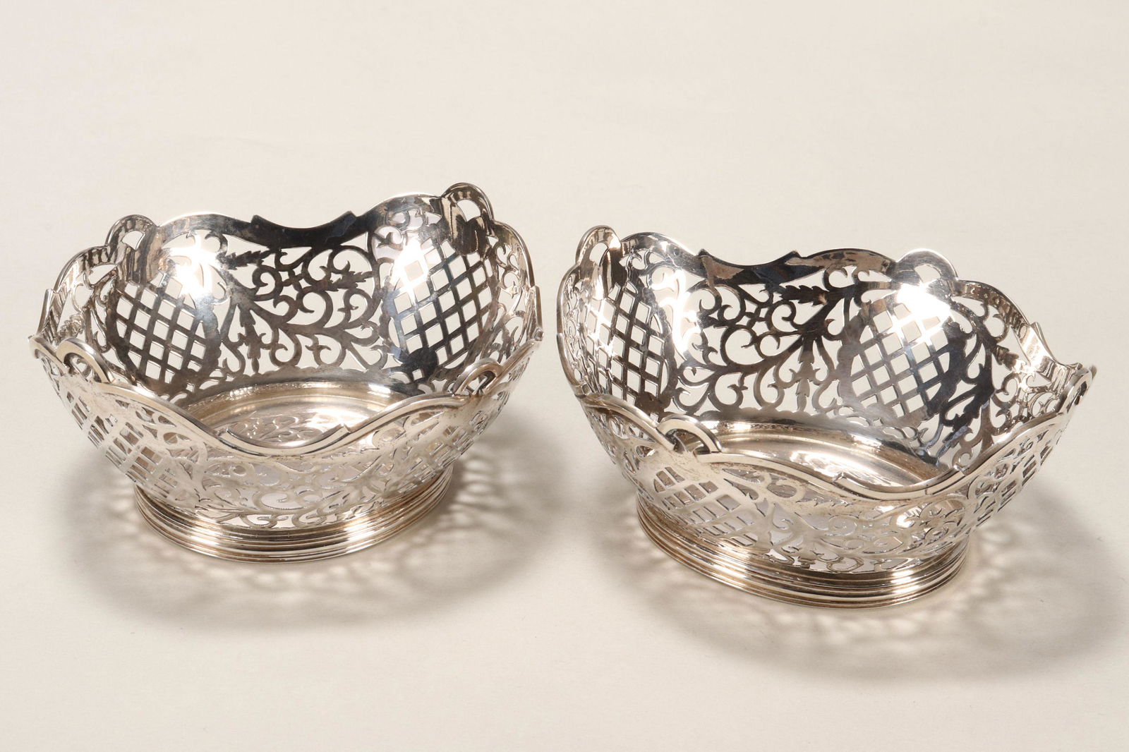 Pair of Dutch Silver Bon Bon Dishes, (1 of 3)
