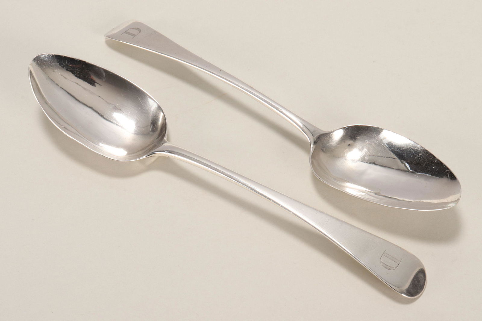 Pair of George III Sterling Silver Table Spoons, (1 of 3)